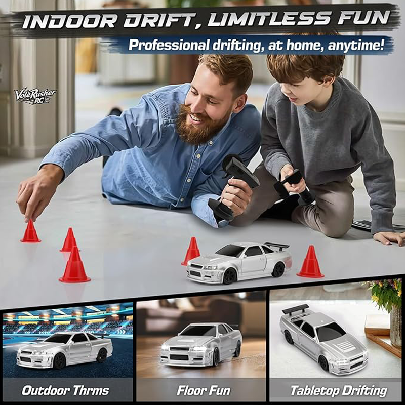 2025 New upgraded version 1/43 scale mini RC drift car with gyroscope