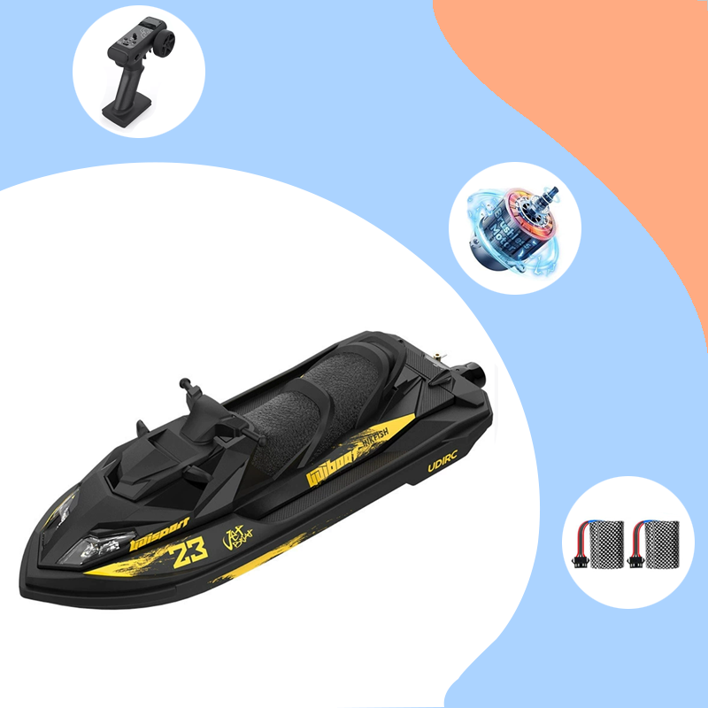 2.4GHz brushless remote-controlled turbojet motorboat, 25 km/h