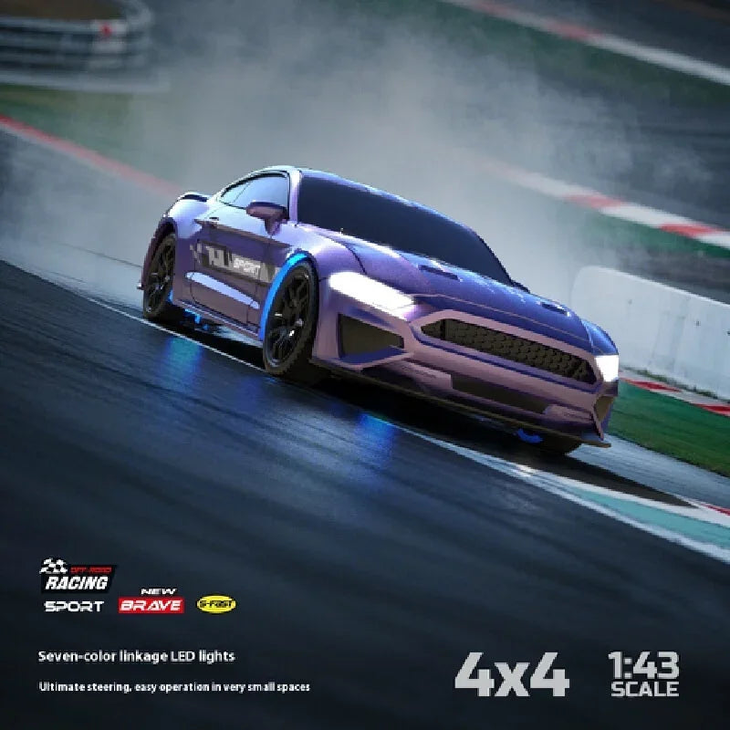 1/43 Scale 4WD Full-Proportional High-Speed Drift Remote Control Car - TCY16