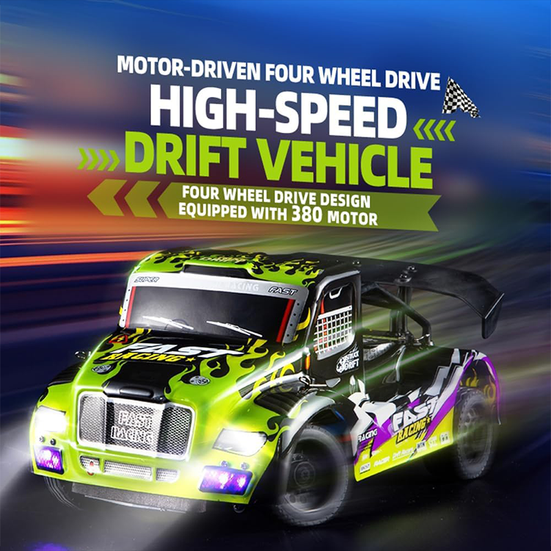 1/16 scale remote-controlled drift 4x4 truck, top speed 40 km/h, equipped with 380 motor