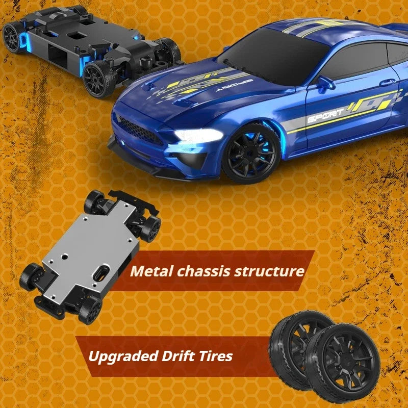 1/43 Scale 4WD Full-Proportional High-Speed Drift Remote Control Car - TCY16