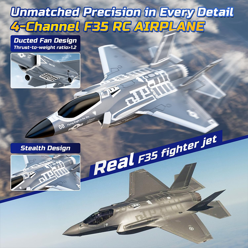 F35 4-channel brushless RTF glider with 2.4GHz 6-axis gyroscope stabilizer