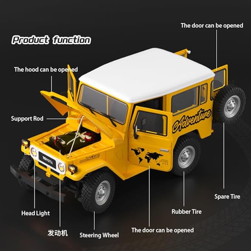 1/16 FJ40 Electric Climbing Car with Lighting and Sound Effects - SGY24