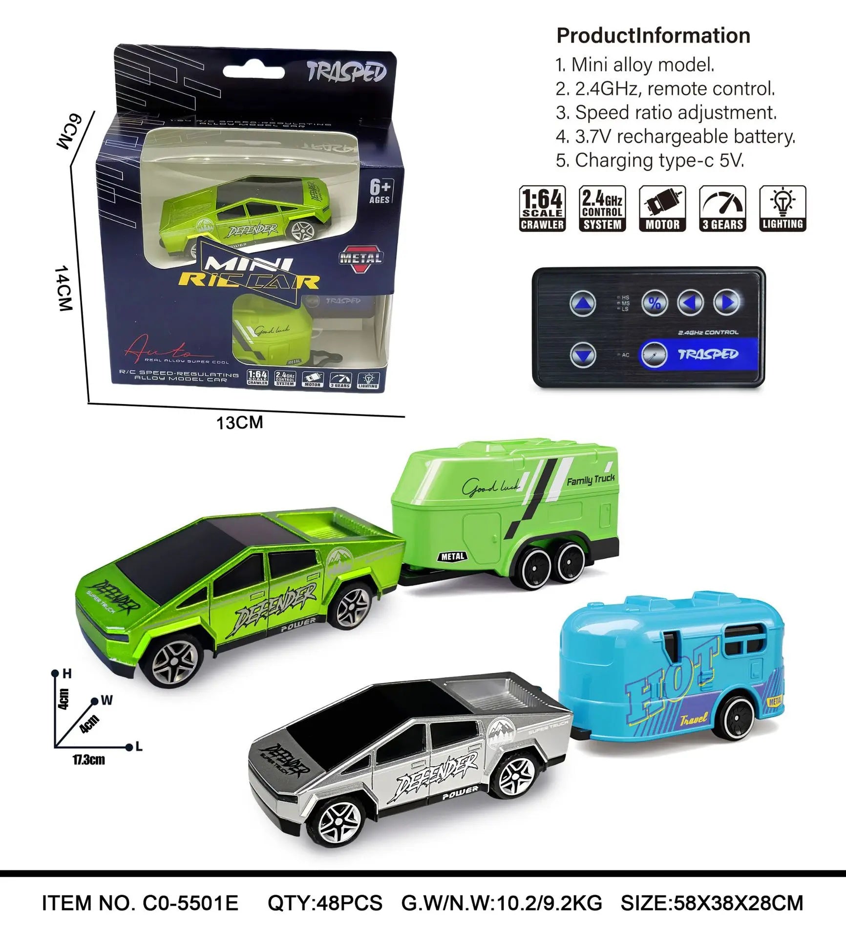1:64 scale die-cast remote control car - TCY03