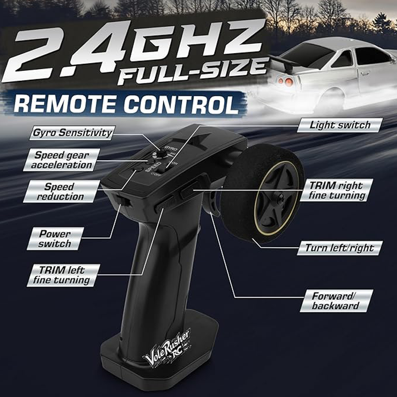 2025 New upgraded version 1/43 scale mini RC drift car with gyroscope