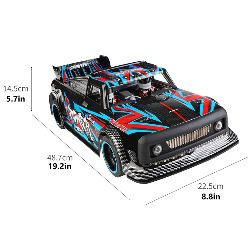 1:10 scale 3650 brushless metal chassis remote control racing car, 60 km/h - WLY4