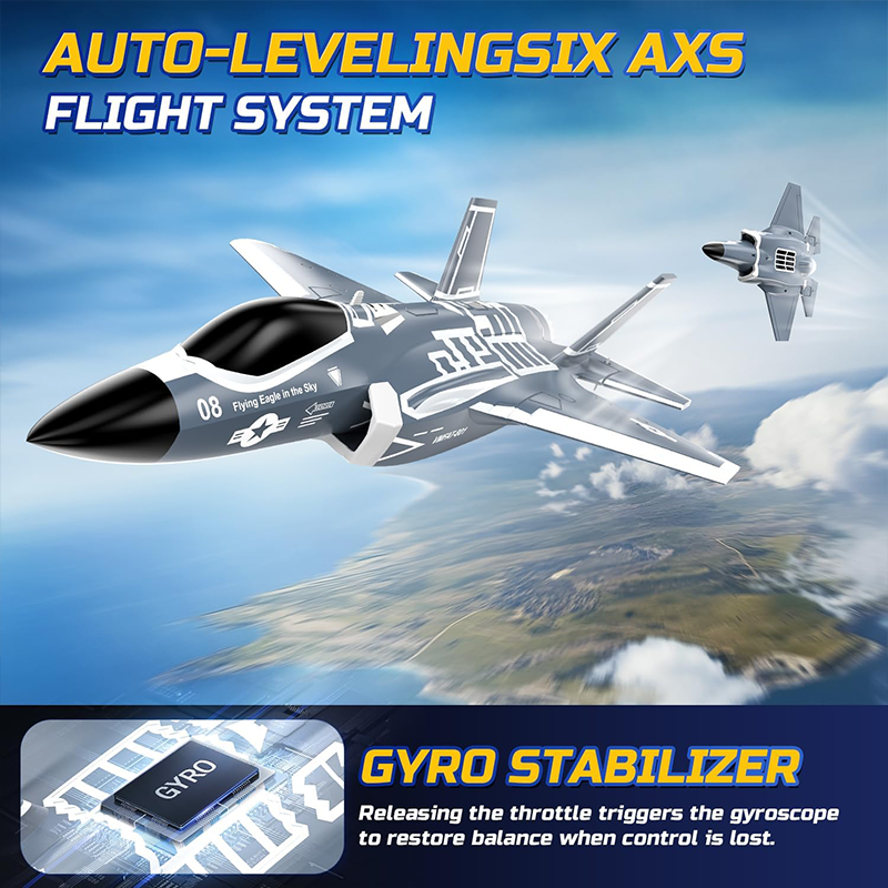 F35 4-channel brushless RTF glider with 2.4GHz 6-axis gyroscope stabilizer