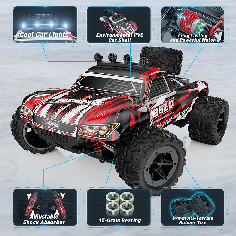 1/18 scale RC off-road truck, IPX4 waterproof 40KM/H