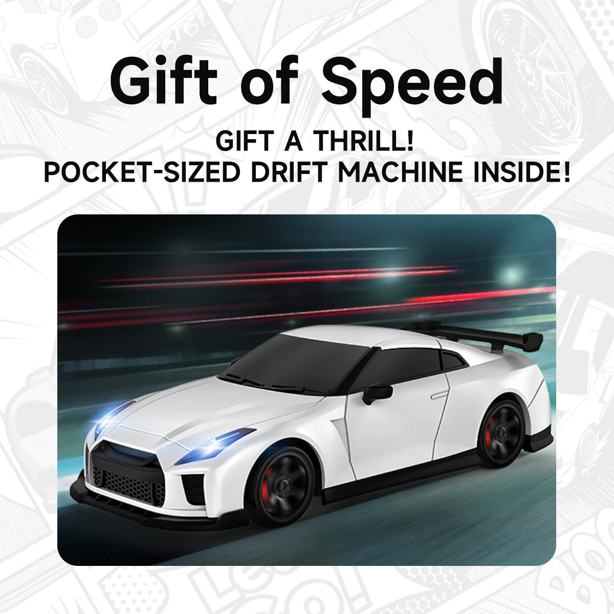 1/64 Scale Continuously Variable Transmission 4WD Desktop Drift Racing Car - MC061