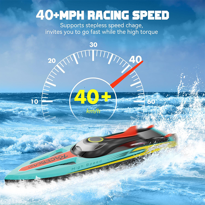 19-inch brushless self-righting racing boat, 40 mph