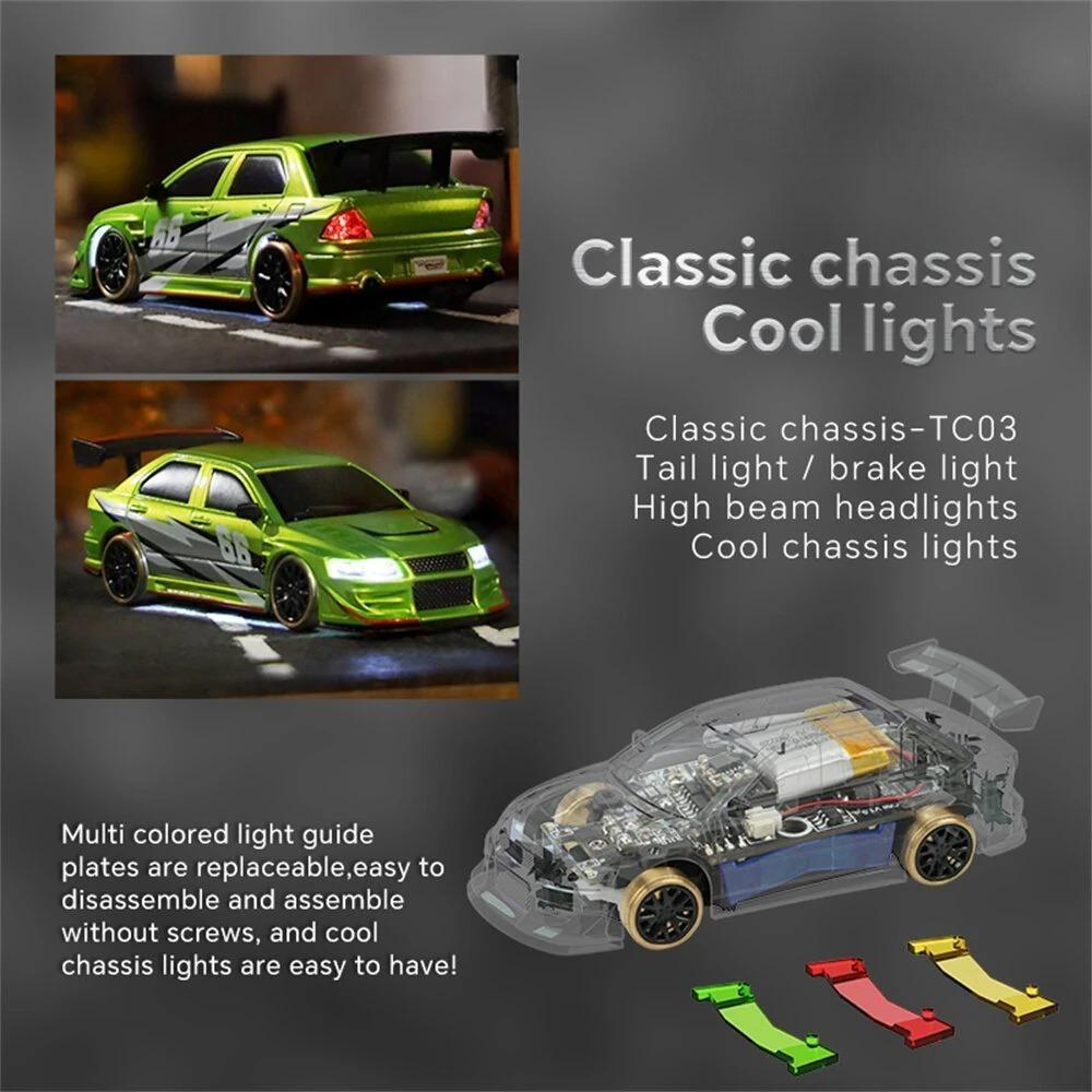 1/76 2.4G Rear-Wheel Drive RTR Road Racing Remote Control Car - TCY66