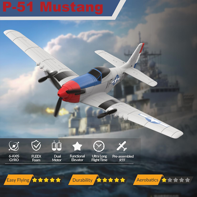 P51 remote control airplane, six-axis gyroscope