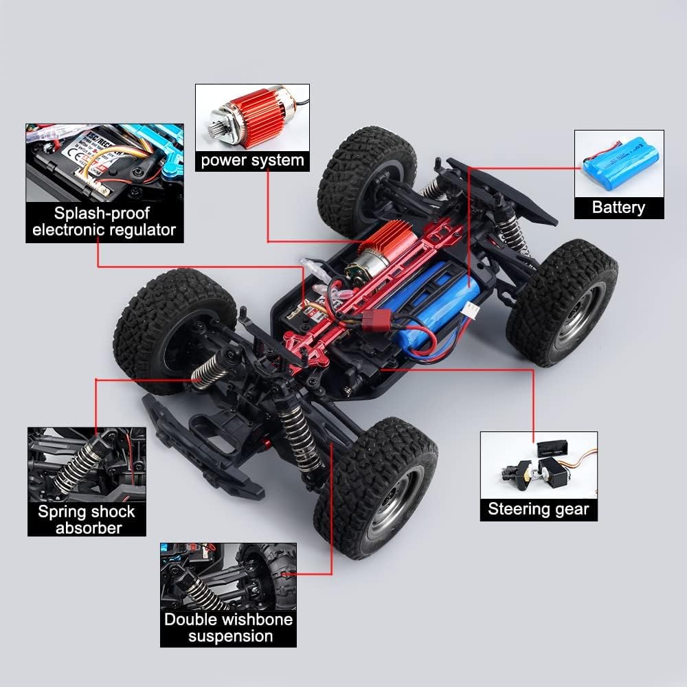 1:16 scale 4WD all-terrain remote control jeep, top speed 38 km/h - JJY26