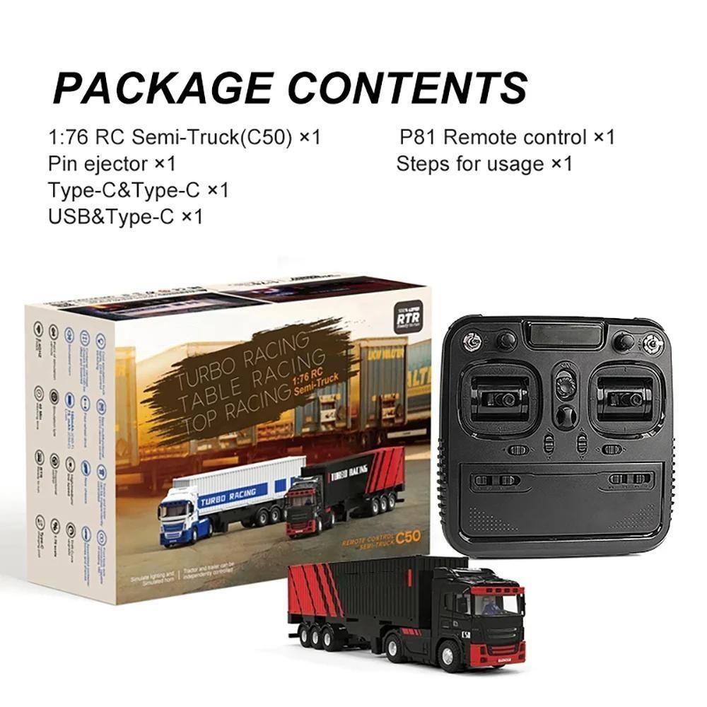 1:76 Remote Control Semi-Trailer Truck P81 10-Channel - TCY12