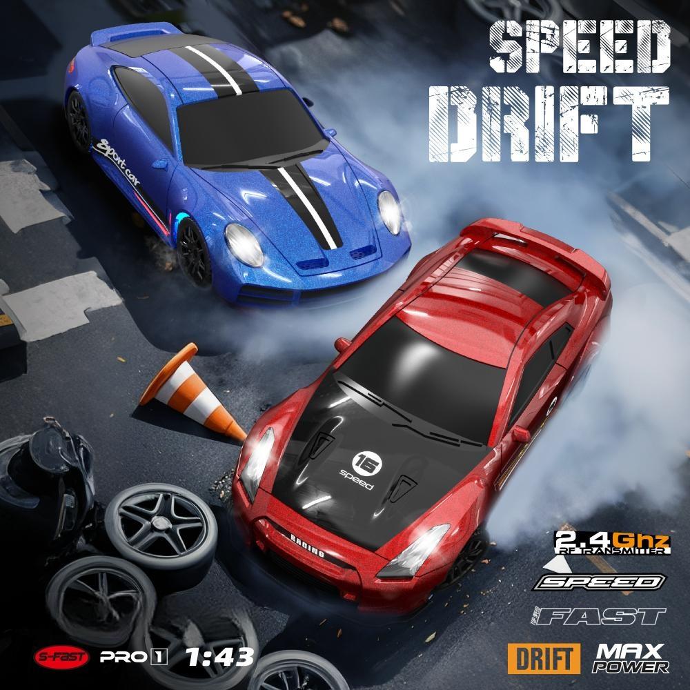 1/43 Scale 4WD Full-Proportional High-Speed Drift Remote Control Car - TCY16