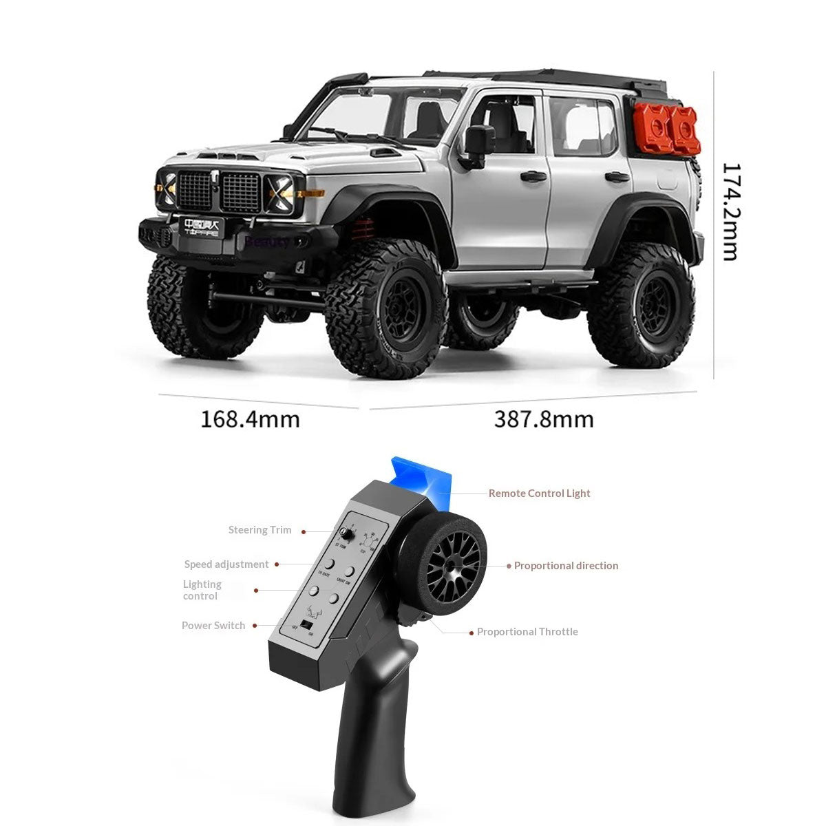 1/12 Scale 2.4GHz RC Crawler  Full Proportional 4WD Off-Road Vehicle-MNY01