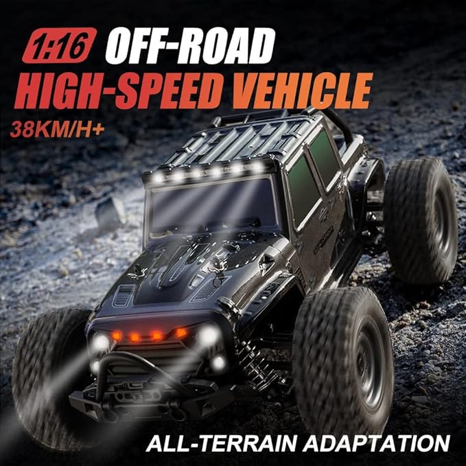 1:16 scale 4WD all-terrain remote control jeep, top speed 38 km/h - JJY26