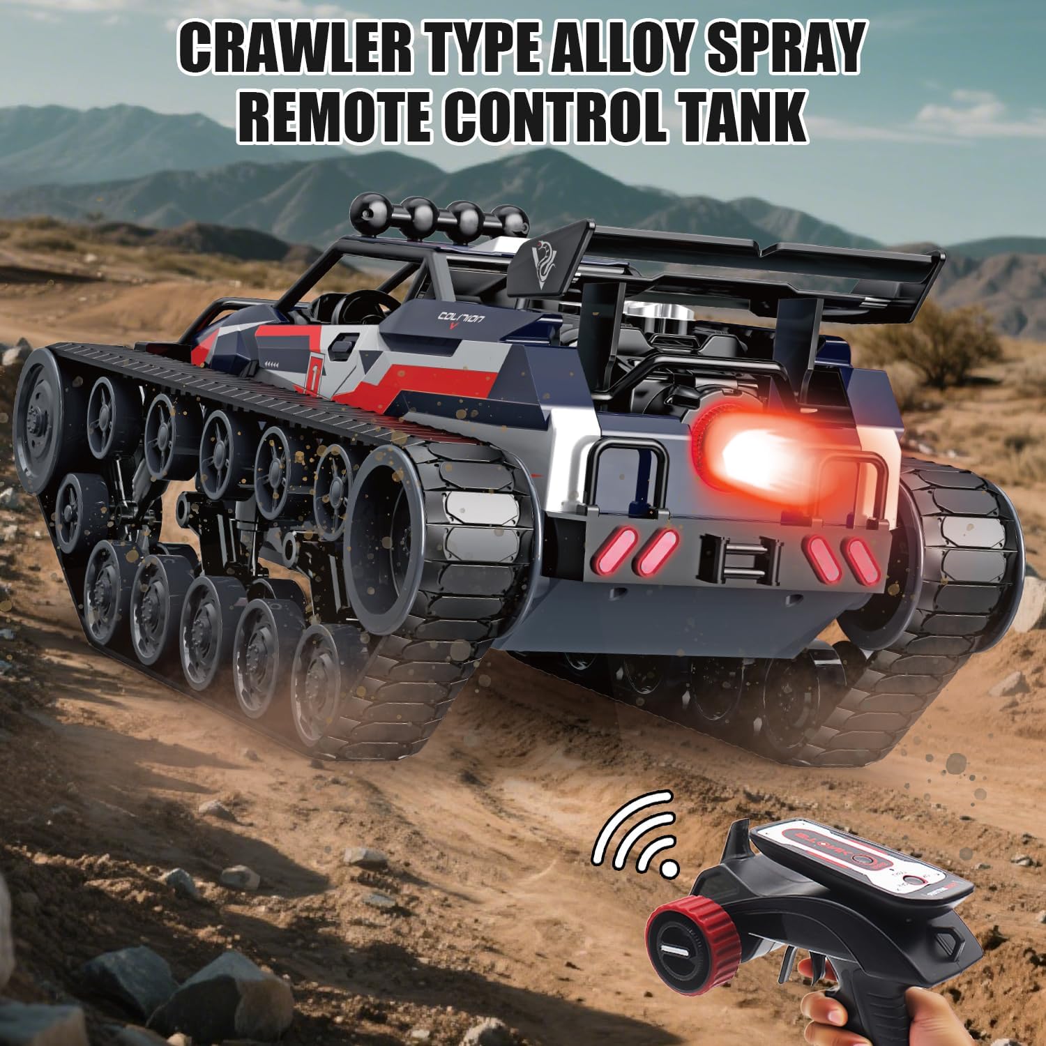 1/12 scale 4WD remote-controlled military tracked tank - JJY22