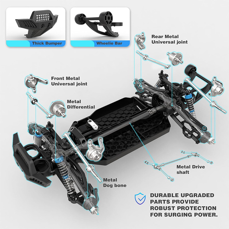 1/10 Fast Brushless RC Car, 62+KMH