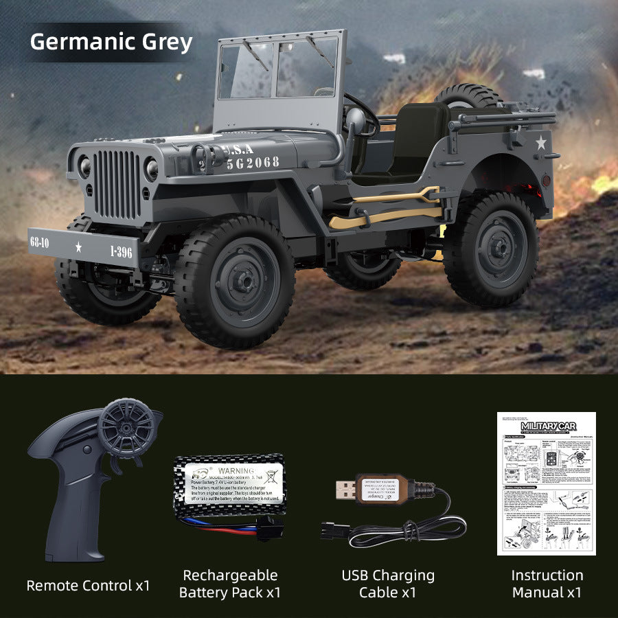 1/10 scale Willys military rock climbing remote control truck-JJY37