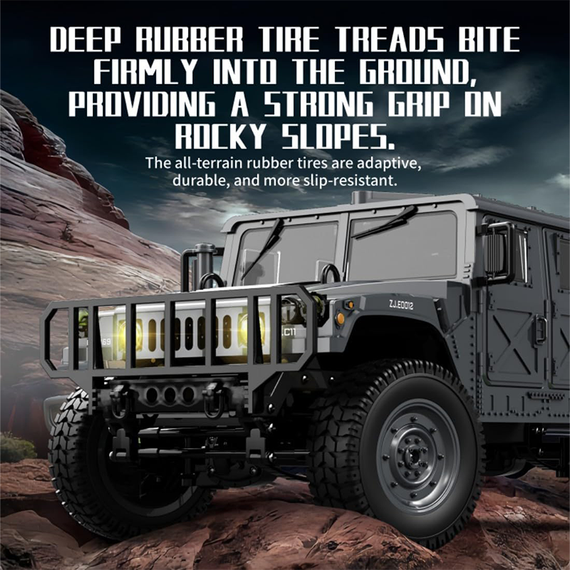 1:14 Alloy Climbing Military Remote Control Truck-JJY32