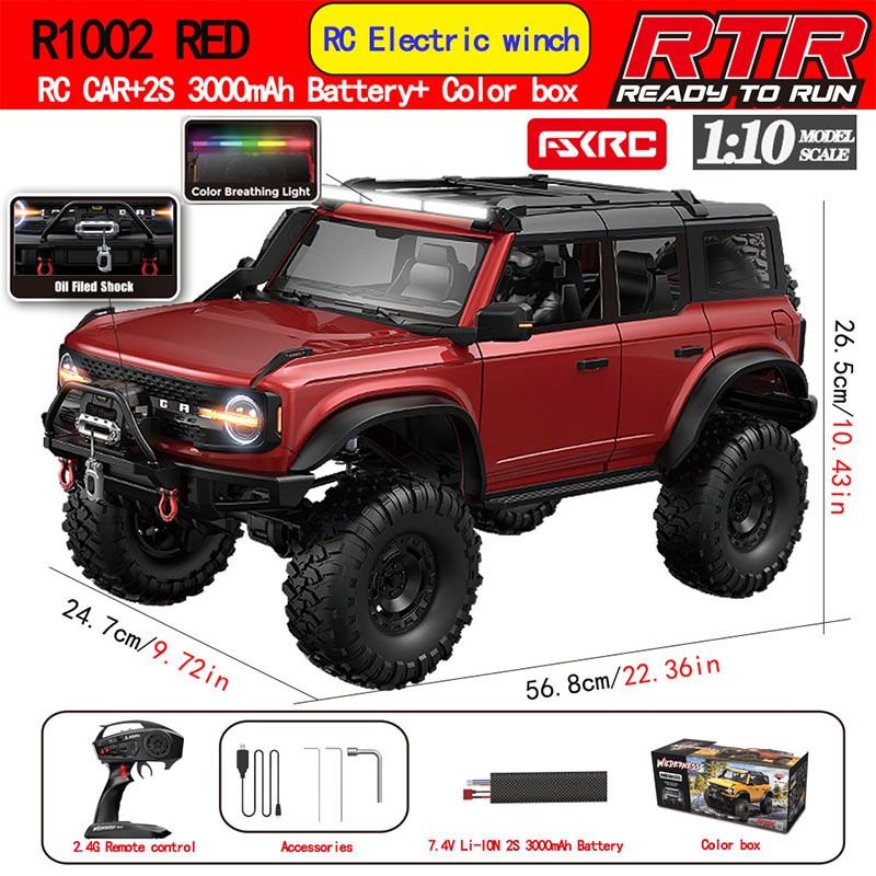 1/10 scale winch metal driveshaft remote control climbing car - SGY8